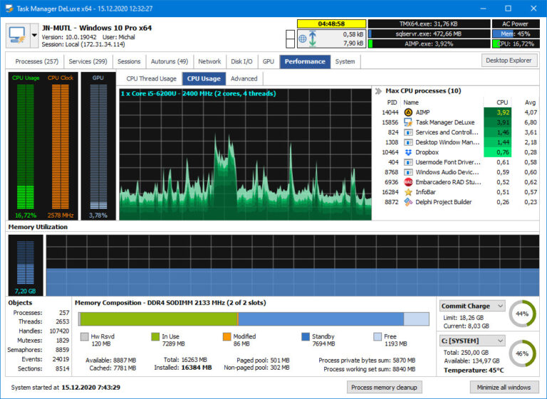 MiTeC Task Manager DeLuxe 4.1.0